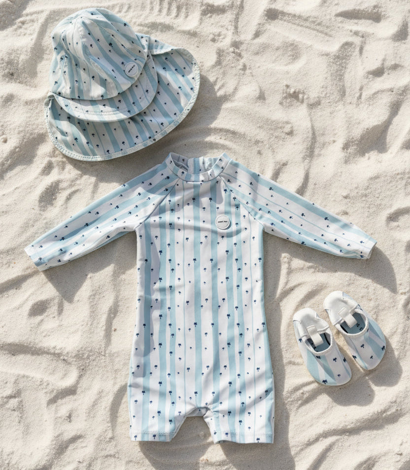 Baby Beach Collection - Foxy Palm | Swimsuit, Hat & Shoes