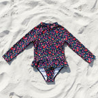 GIRLS SWIMSUIT FRILLS - Midnight Ditsy