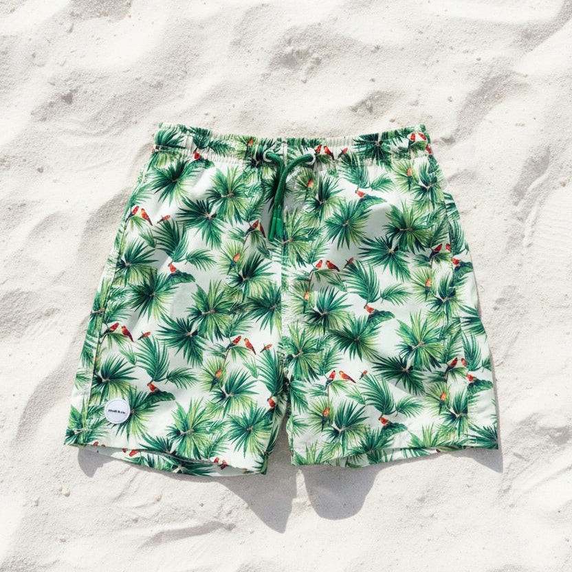 Boys Beach Collection - Parrot Talk | Swimsuit, Floaty & Shoes