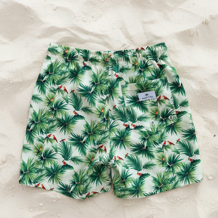 BOYS SWIM TRUNKS - Parrot Talk