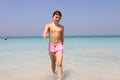 BOYS SWIM TRUNKS - Pink Palm