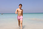 BOYS SWIM TRUNKS - Pink Palm