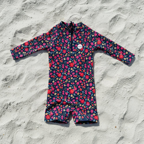 Baby Beach Collection - Midnight Ditsy | Swimsuit, Hat & Shoes