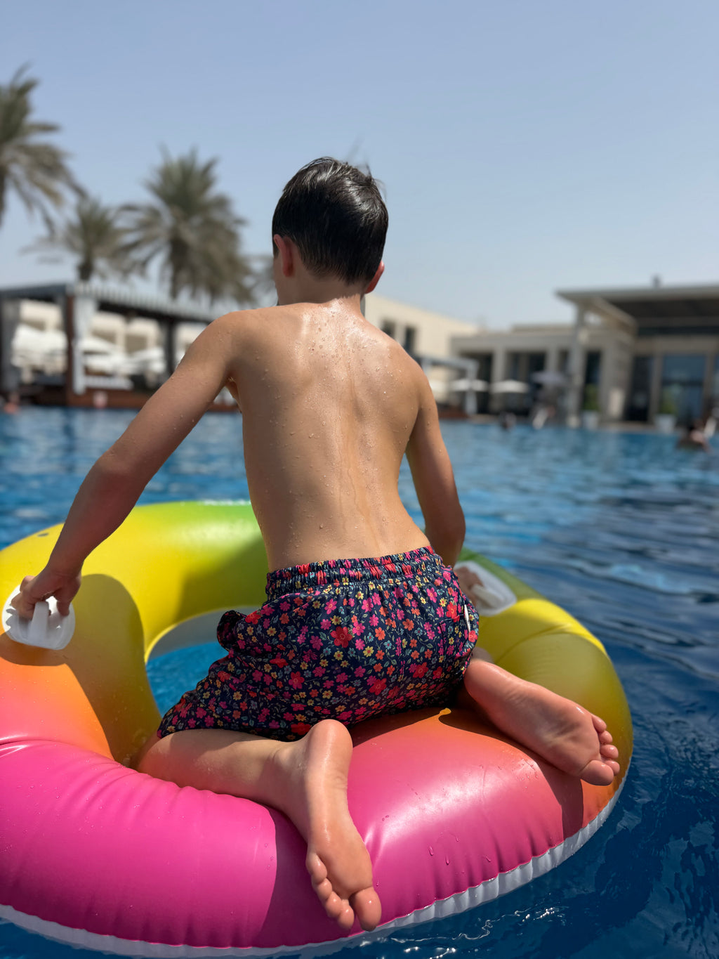 BOYS SWIM TRUNKS - Midnight Ditsy