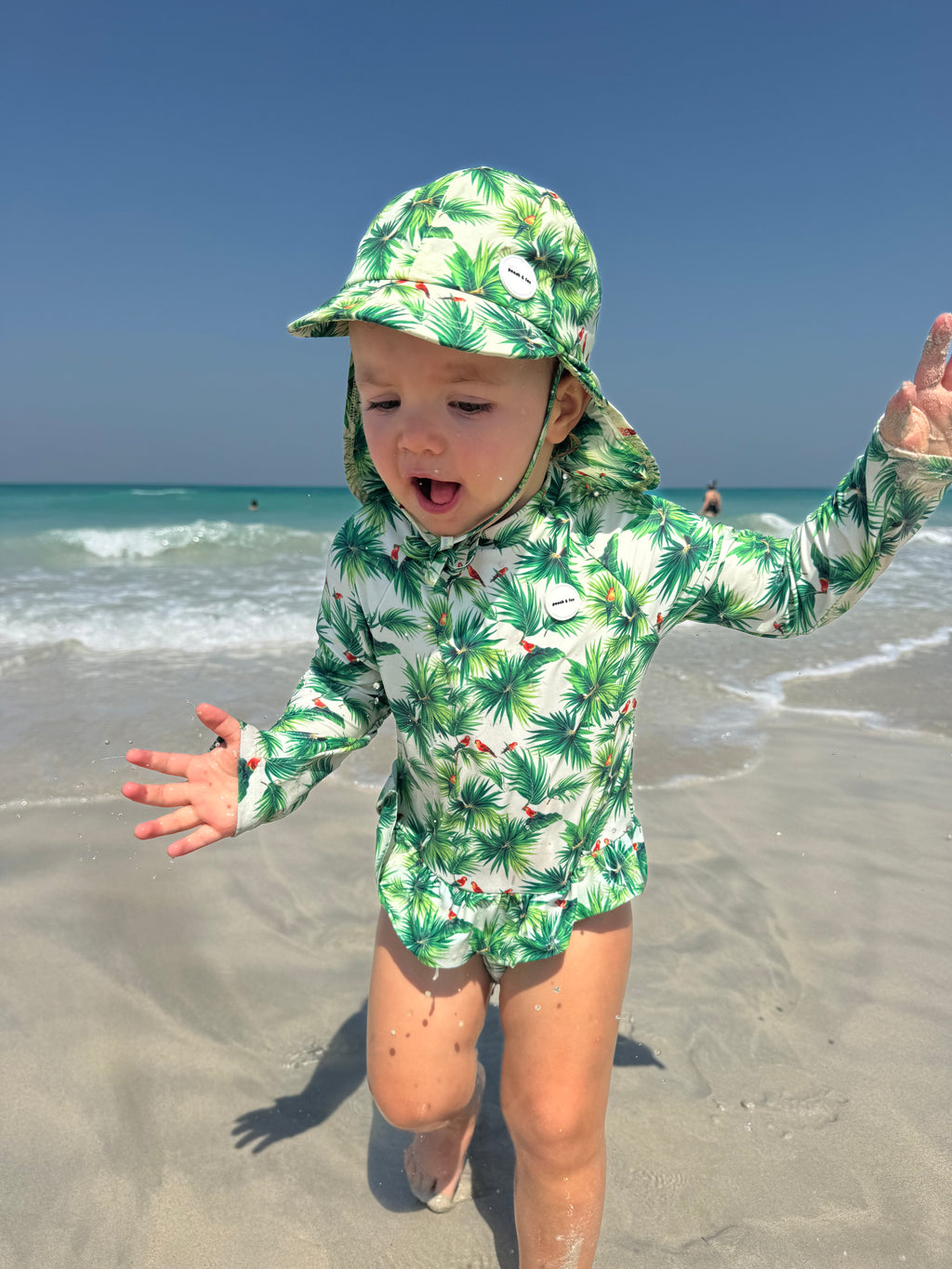 Girls Beach Collection - Parrot Talk | Swimsuit, Floaty & Shoes