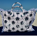 MAMA BEACH BAG SMALL - White Palms
